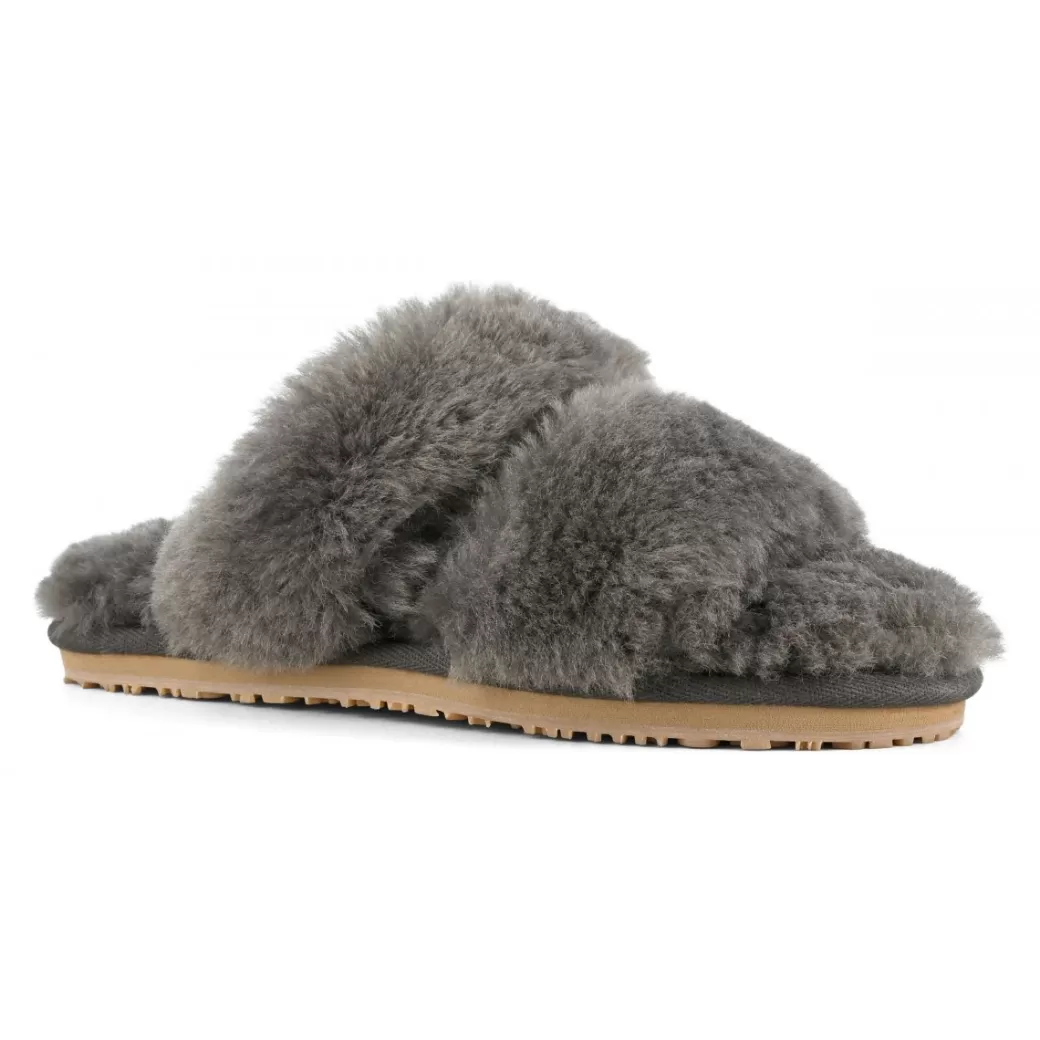 Slippers^Mou 2 Stripes Sheepskin Fur Slipper