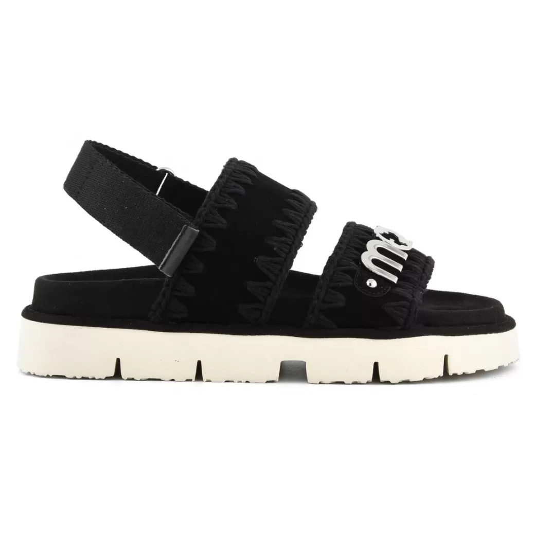 Sandali^Mou Bio Sandal Back Strap In Suede black