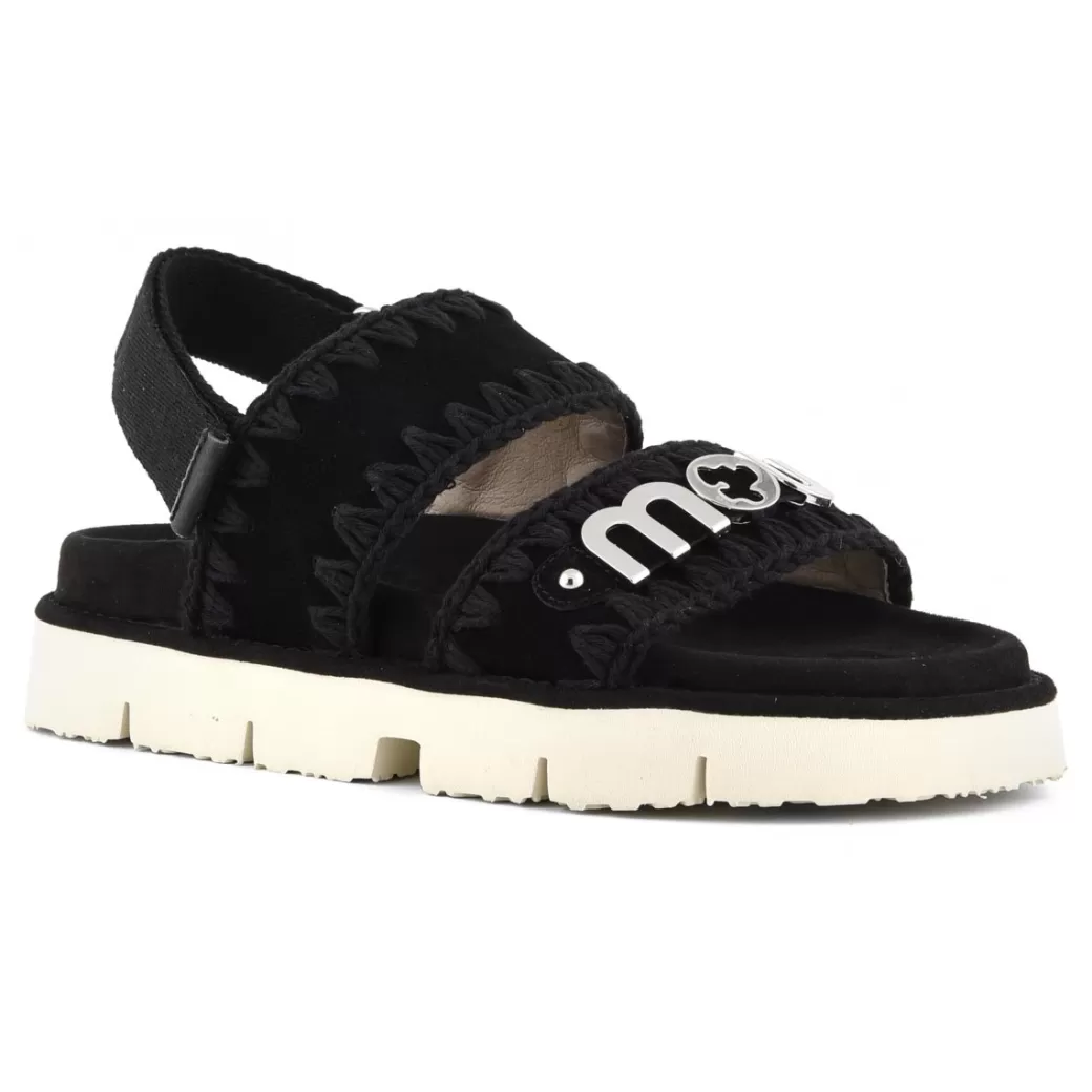 Sandali^Mou Bio Sandal Back Strap In Suede black