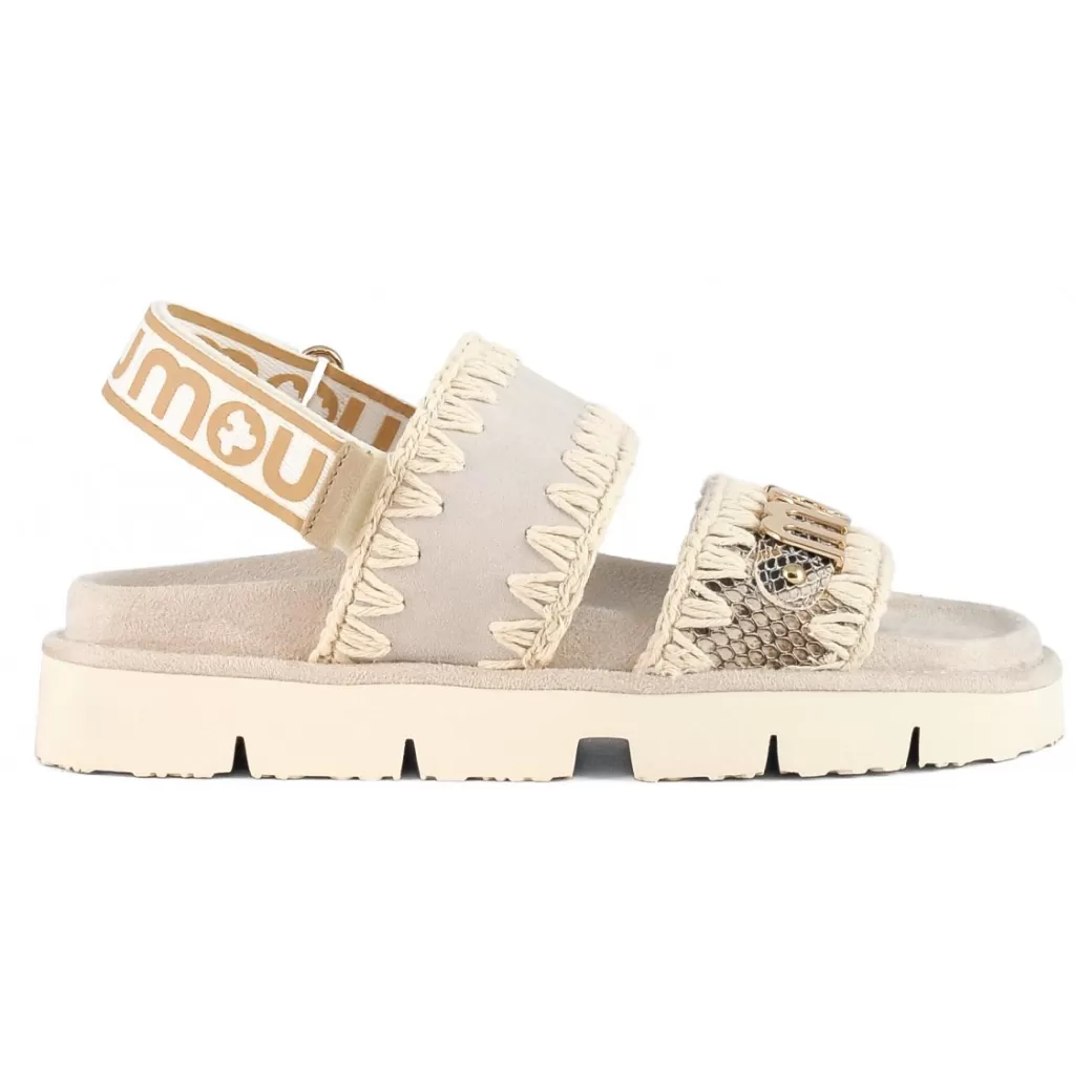 Sandali^Mou Bio Sandal Back Strap Suede & Leather