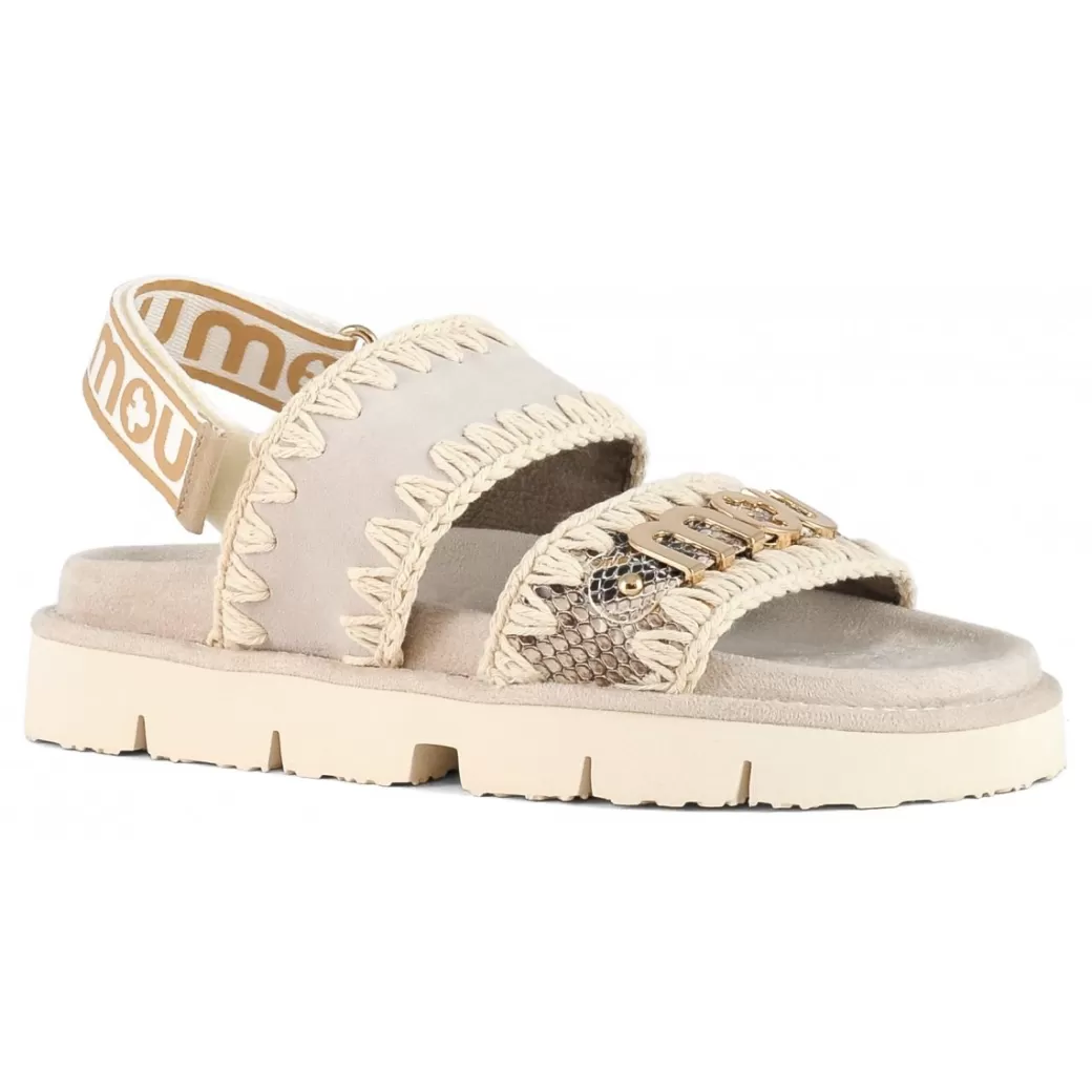 Sandali^Mou Bio Sandal Back Strap Suede & Leather