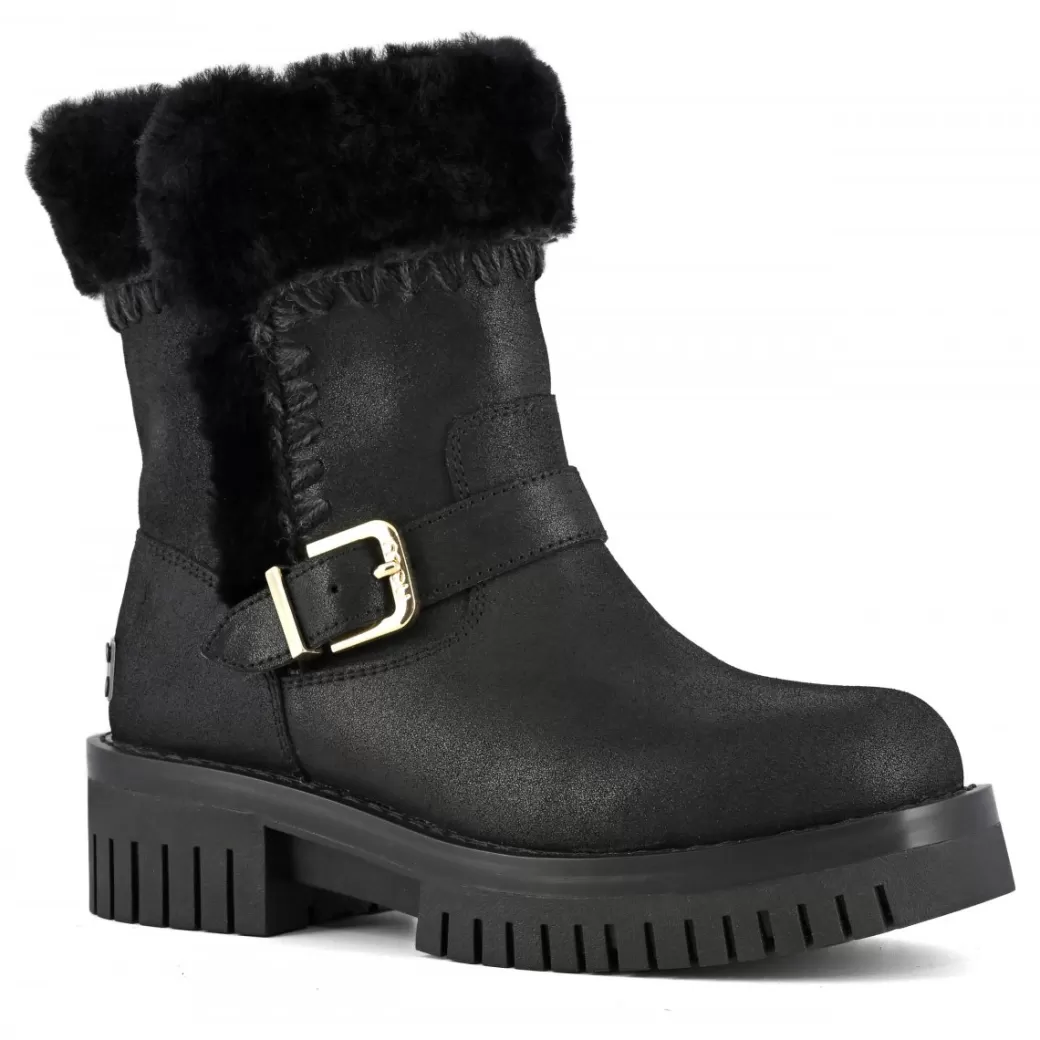 Stivaletti^Mou Combat Eskimo Boot Shearling Collar