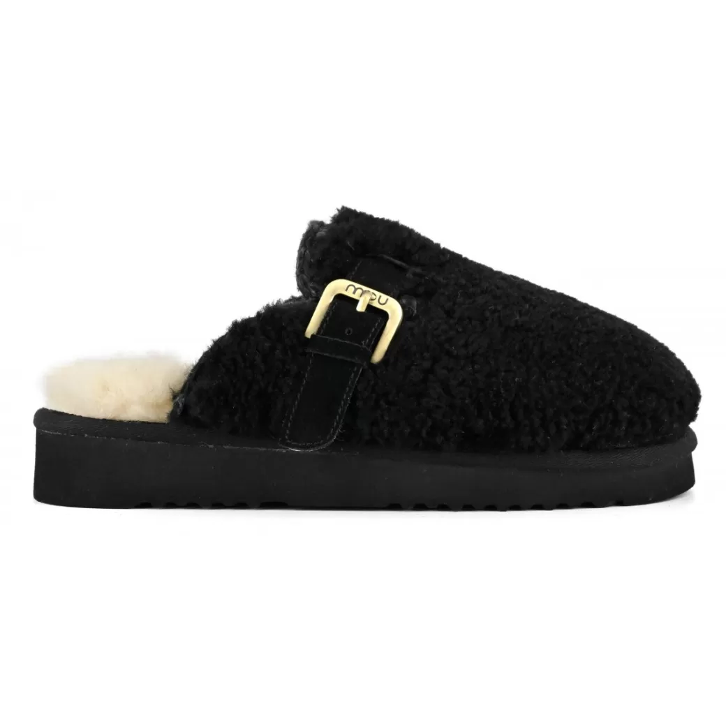 Clog^Mou Curly Sheepskin Clog Eskimo