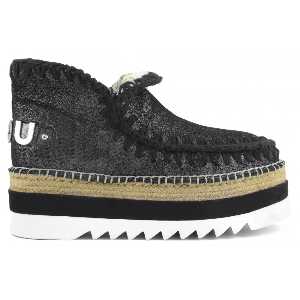 Flatform^Mou Eskimo Jute Eva Outsole Perforated Microglitter