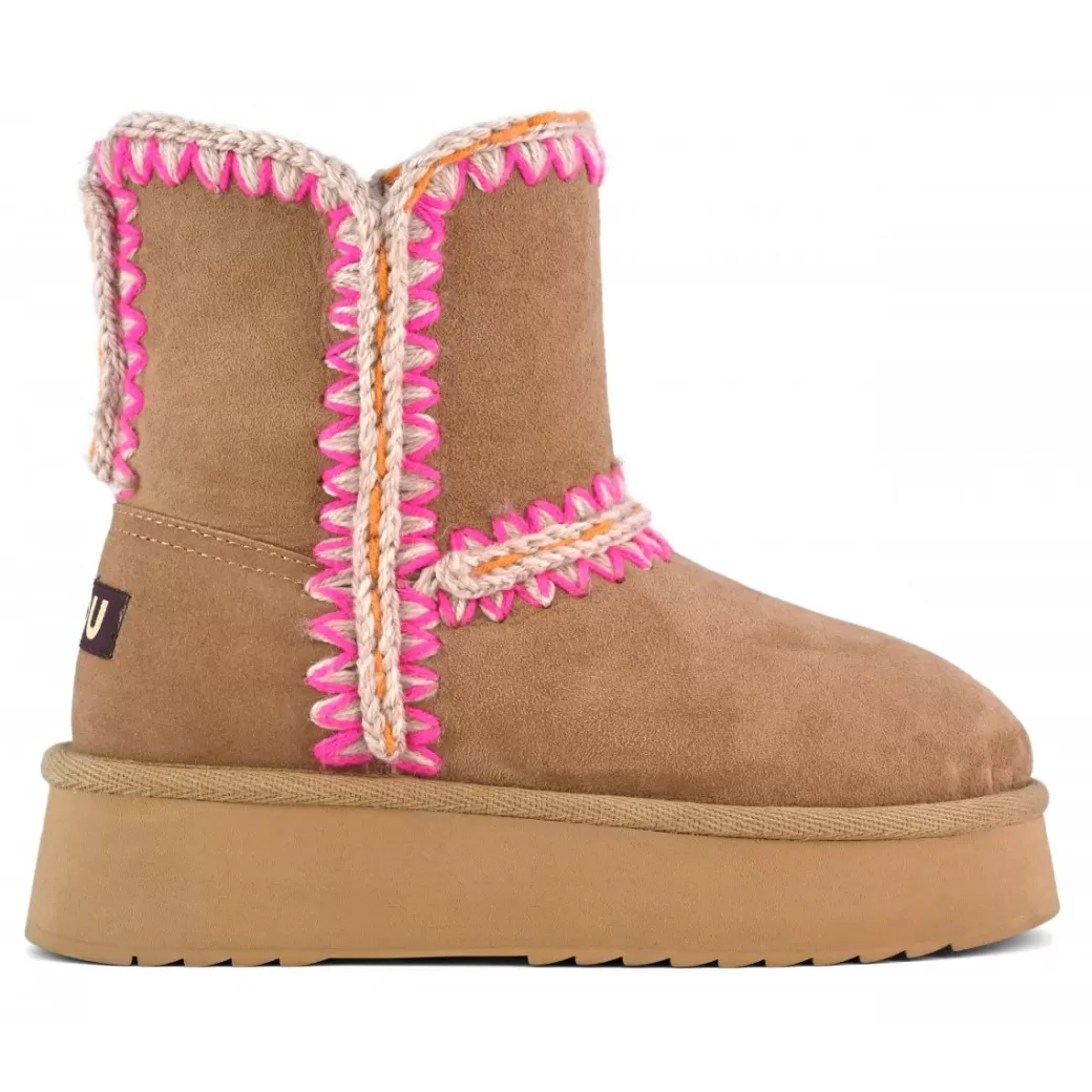 Platform^Mou Eskimo Norfolk Platform pink brown