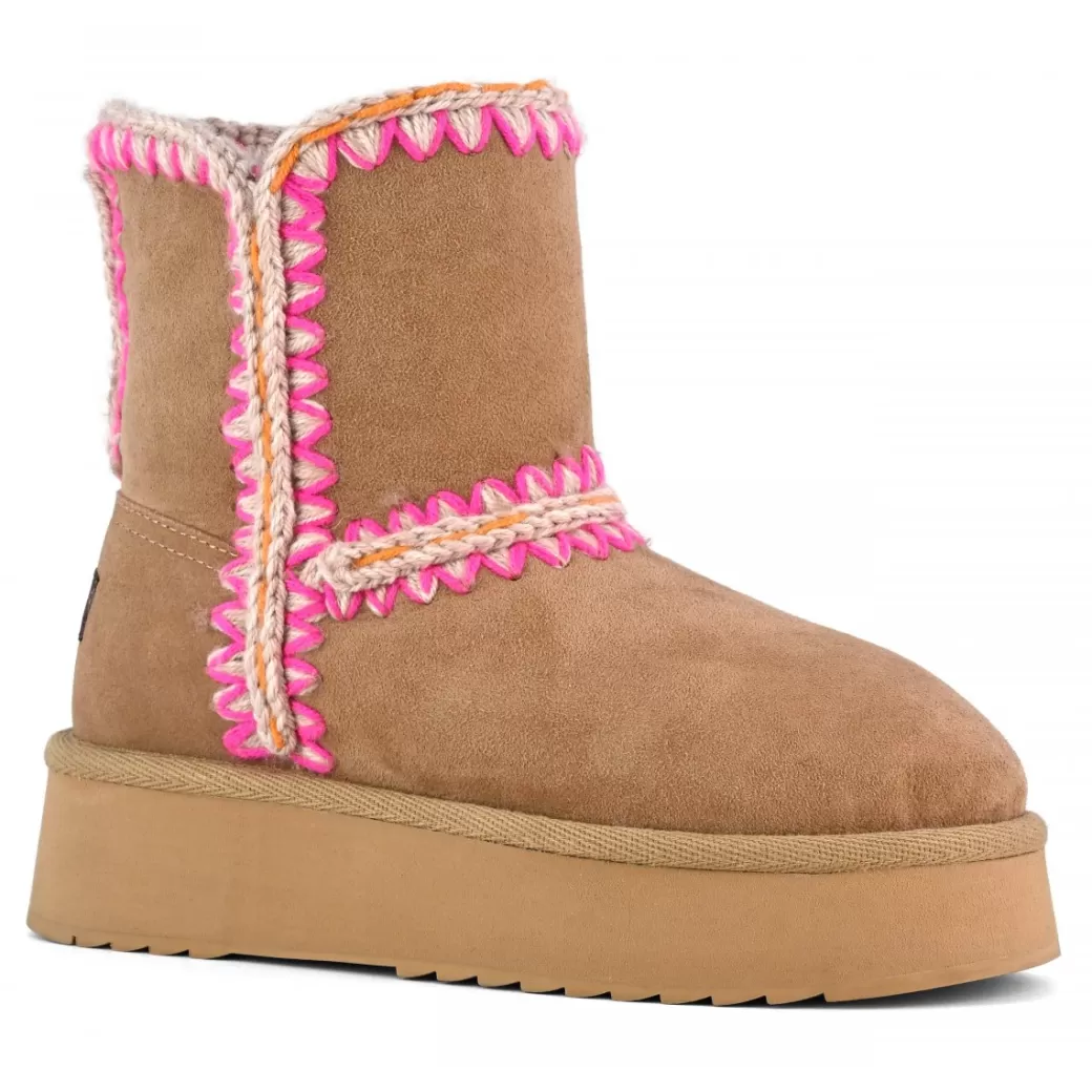 Platform^Mou Eskimo Norfolk Platform pink brown