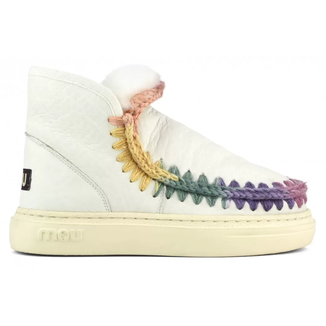 Bold E Joggers^Mou Eskimo Sneaker Bold Rainbow Stitching nubuck true white