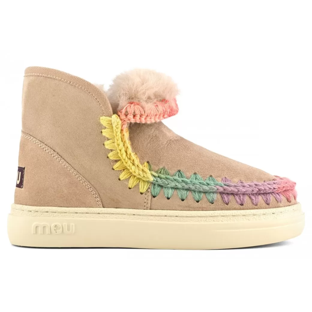 Bold E Joggers^Mou Eskimo Sneaker Bold Rainbow Stitching camel