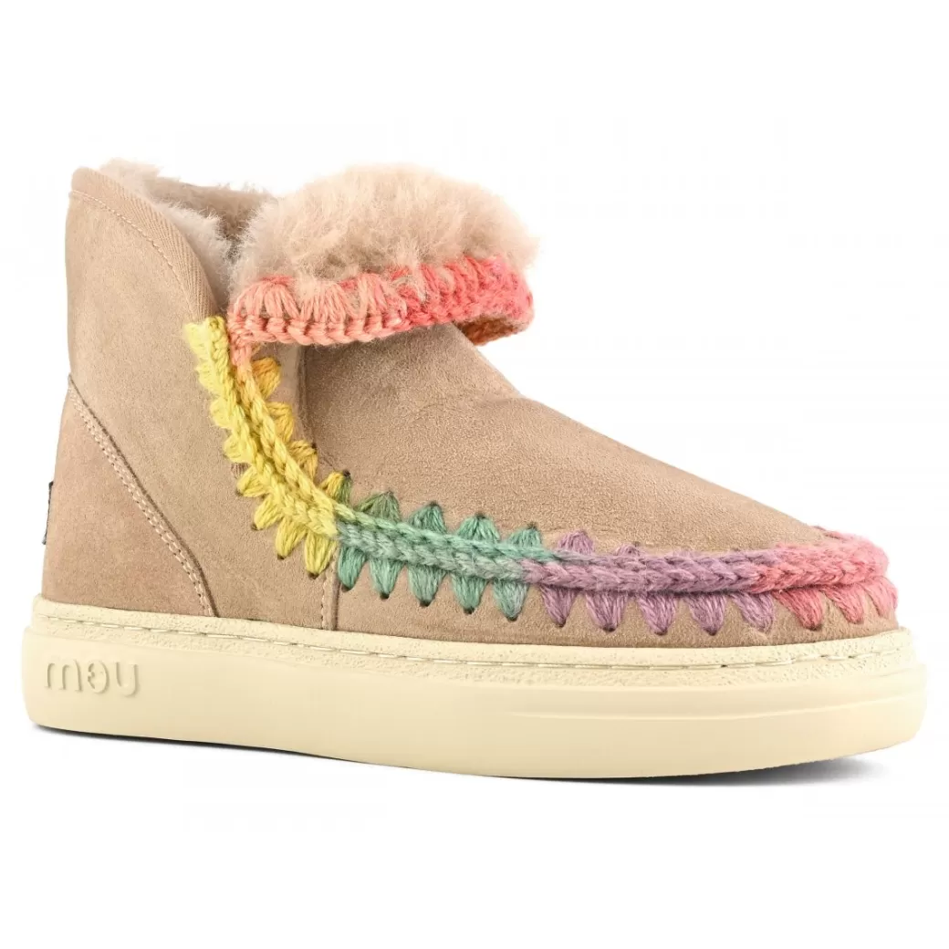 Bold E Joggers^Mou Eskimo Sneaker Bold Rainbow Stitching camel