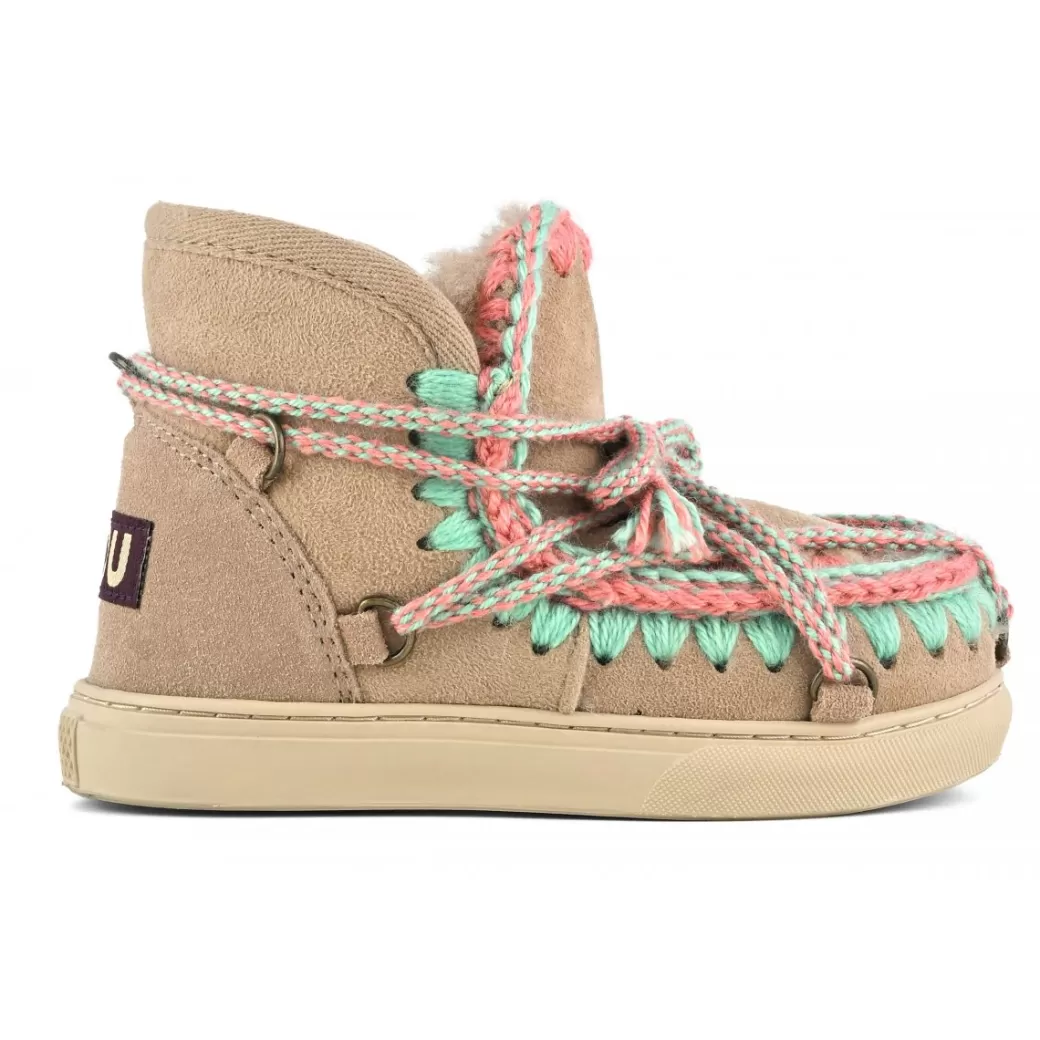 Sneakers^Mou Kids Sneaker Scoubudoo Lace camel