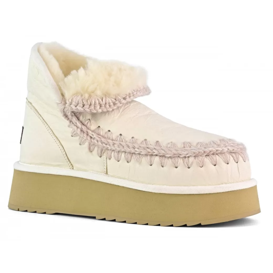 Platform^Mou Mini Eskimo Platform Boot waxi white