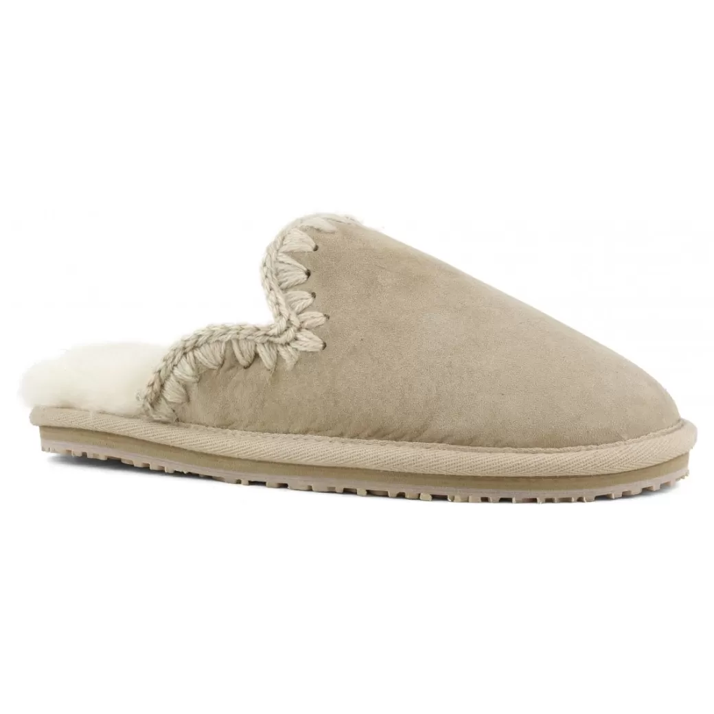 Slippers^Mou Suede Slipper Eskimo Stitch