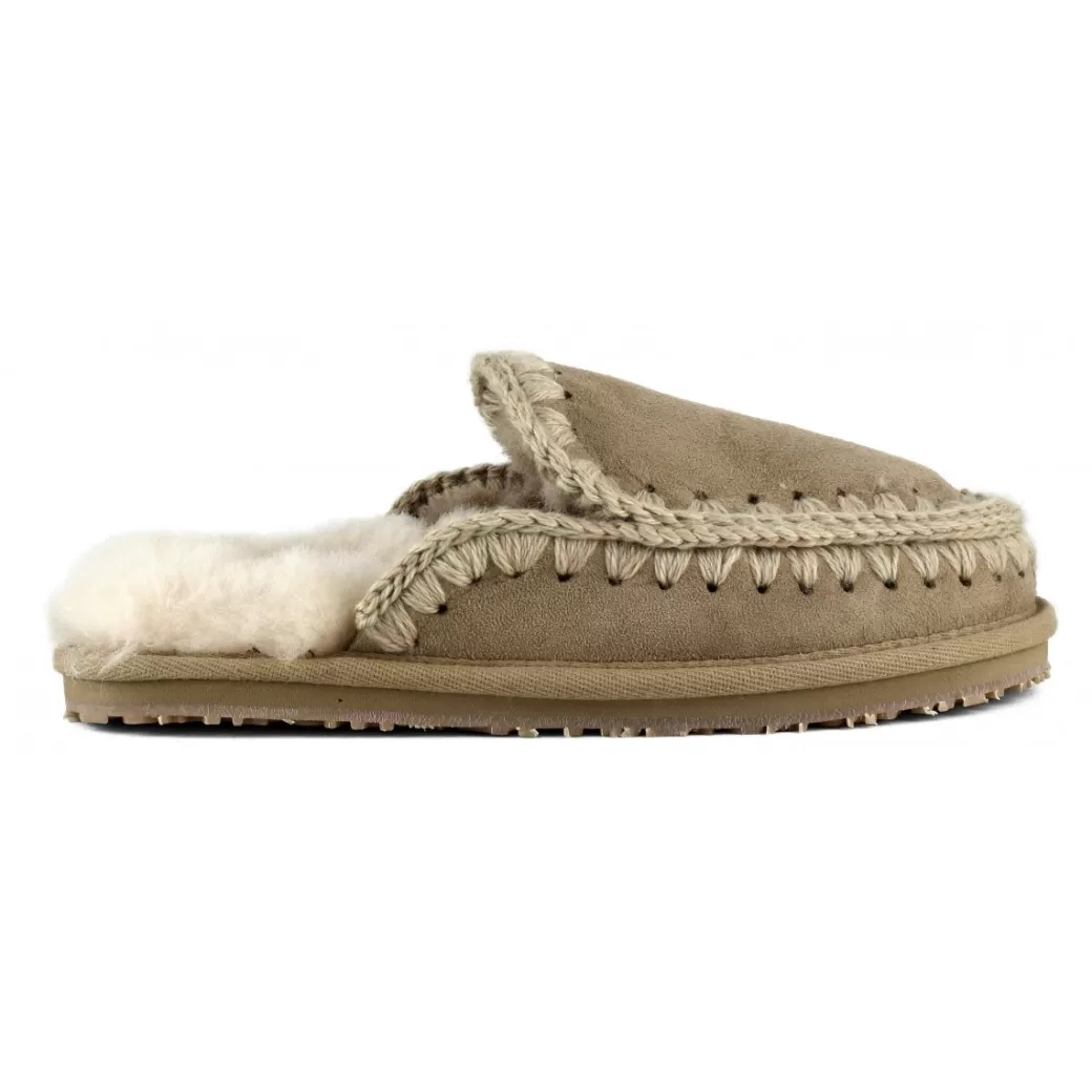 Slippers^Mou Suede Slipper Full Eskimo Stitch