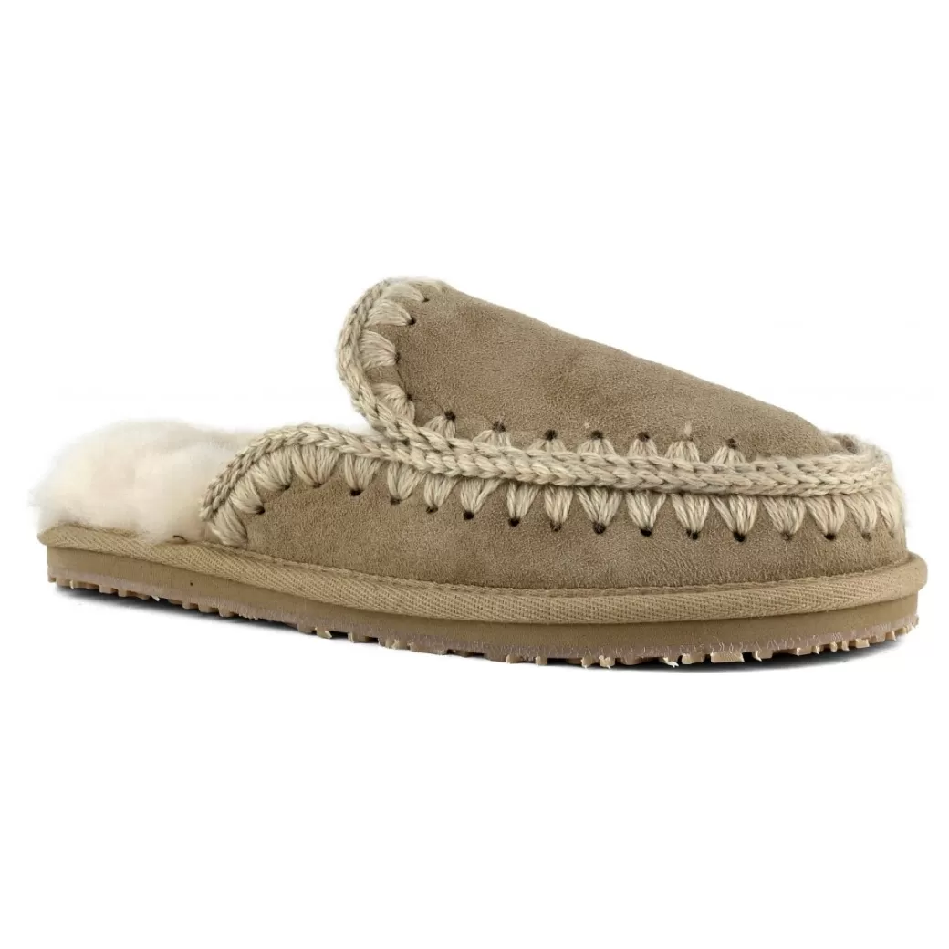 Slippers^Mou Suede Slipper Full Eskimo Stitch