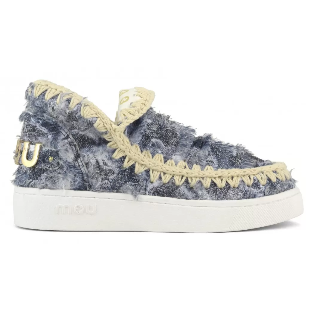 Sneakers^Mou Summer Denim Sneaker denim patchwork