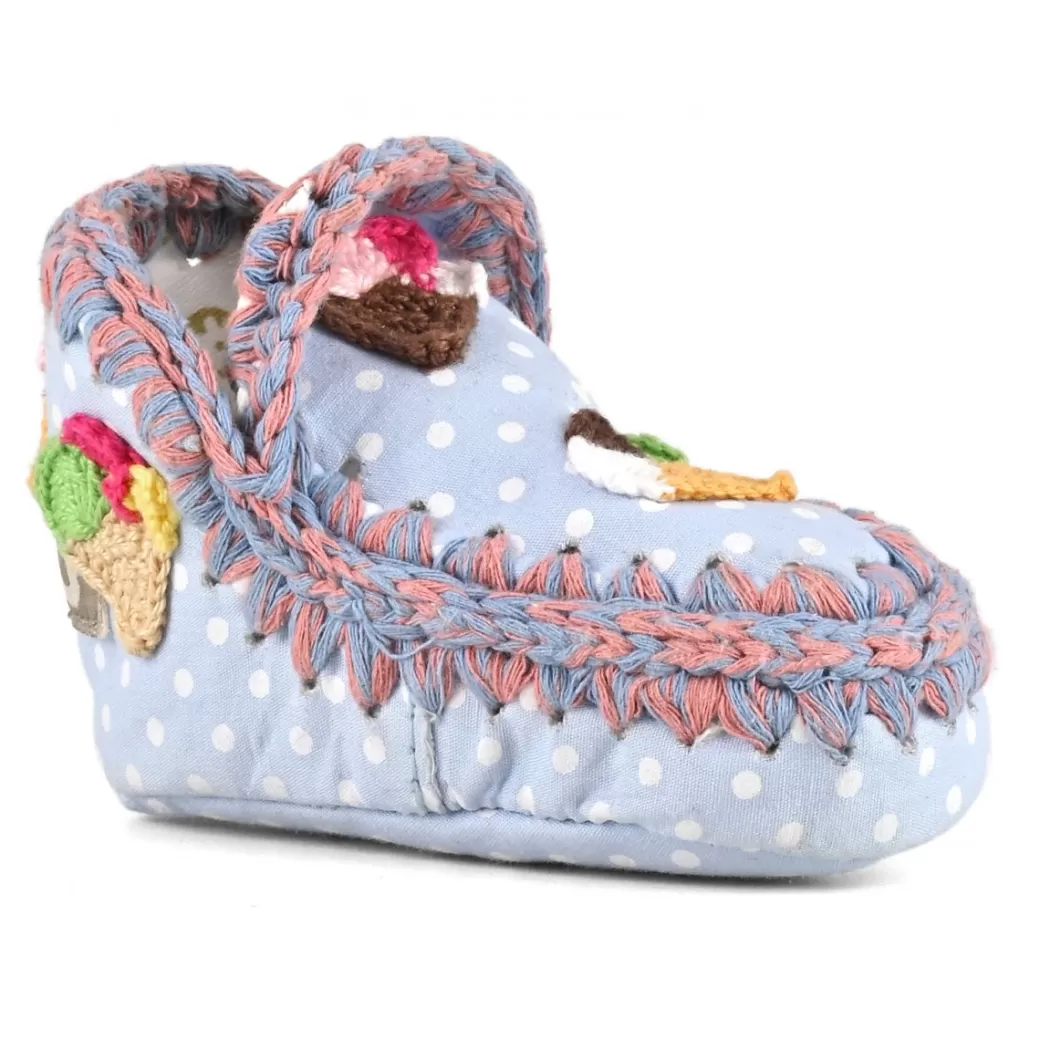 Sneakers^Mou Summer Eskimo Infant Crochet Ice Creams light blue