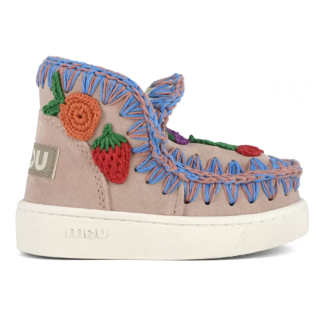 Sneakers^Mou Summer Eskimo Sneaker Kid Crochet Fruit powder pink