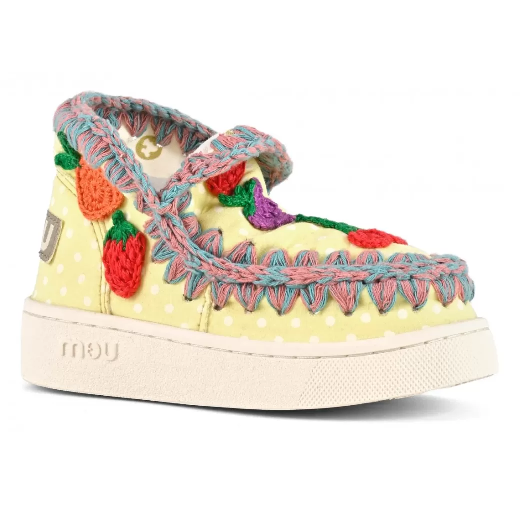 Sneakers^Mou Summer Eskimo Sneaker Kid Crochet Fruit light green polka dots