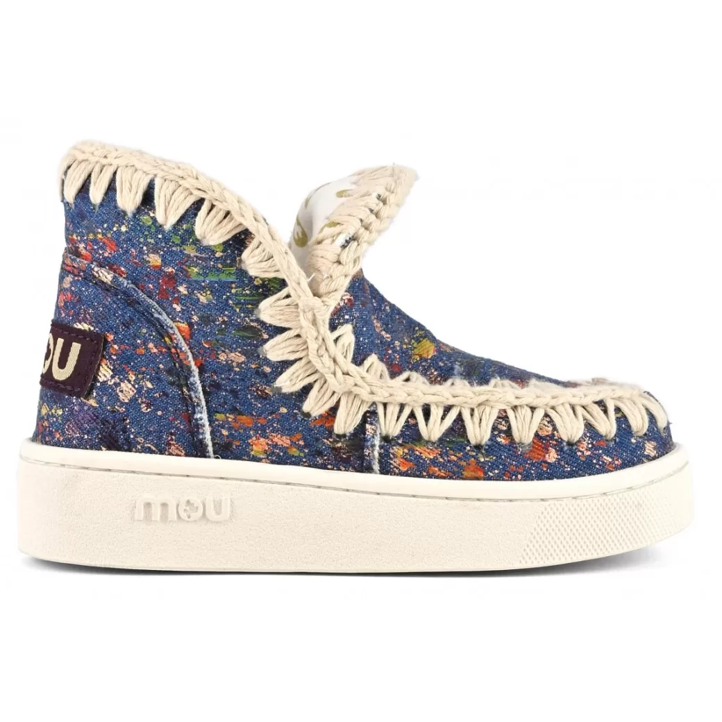 Sneakers^Mou Summer Eskimo Sneaker Kid Metallic Denim