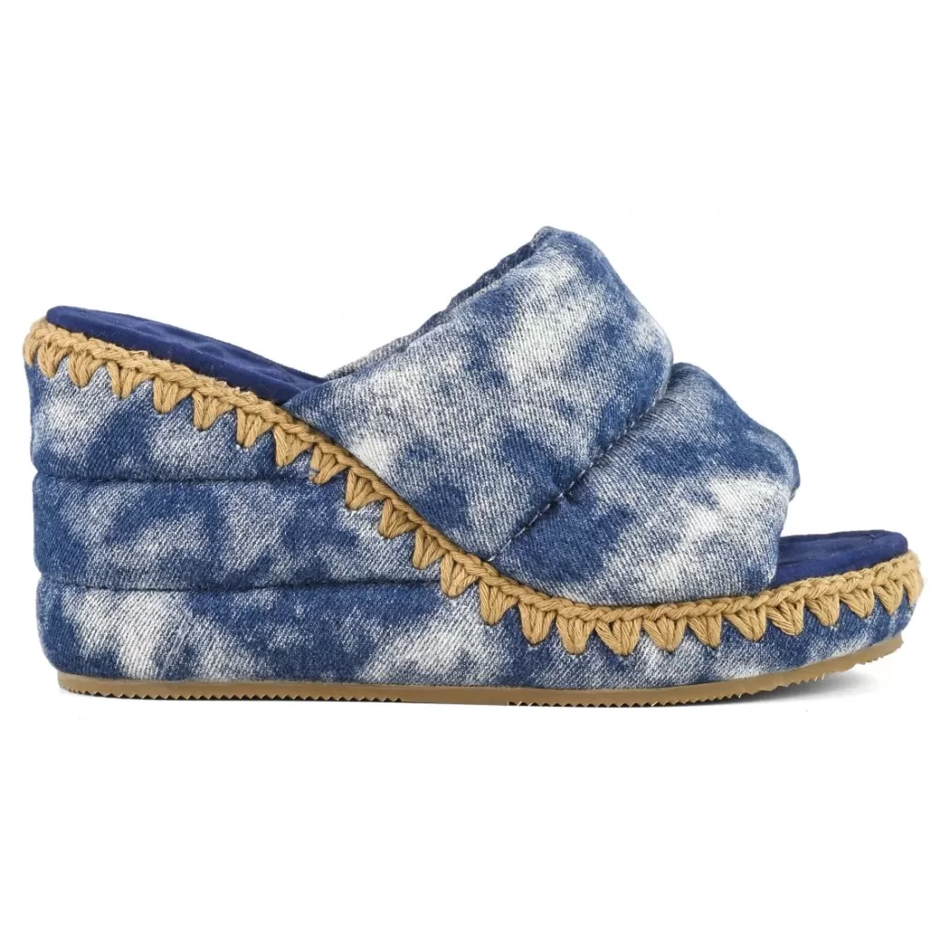 Zeppe^Mou Wedge Monoband denim