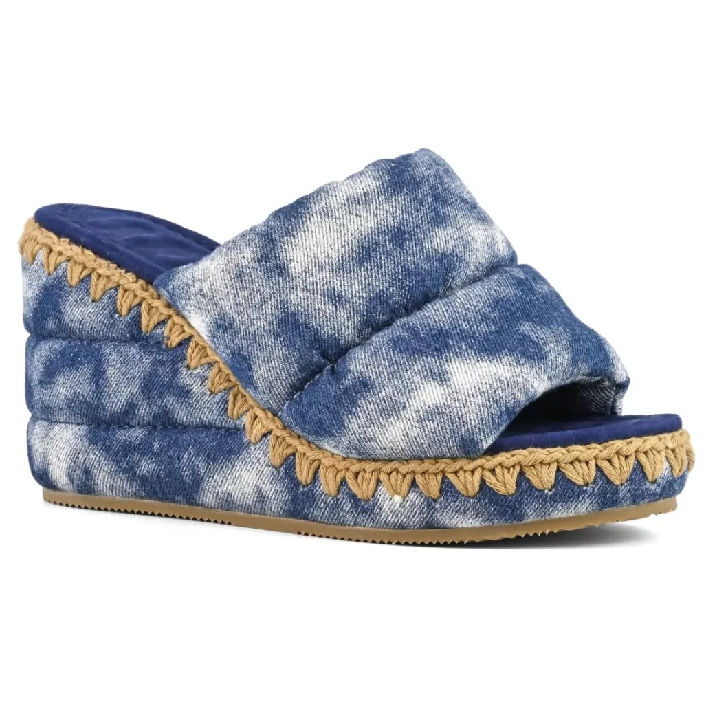 Zeppe^Mou Wedge Monoband denim