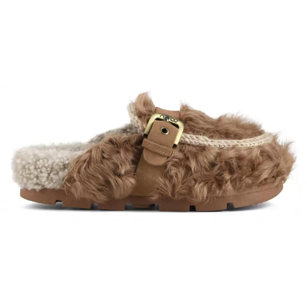 Slippers^Mou Winter Bio Checkiang Buckle